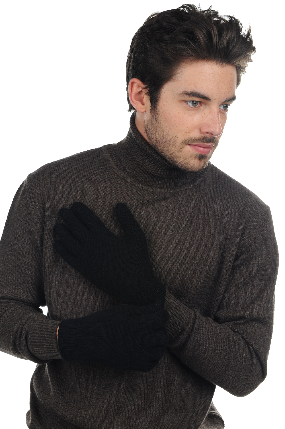 Cachemire accessoires gants manous noir 27 x 14 cm
