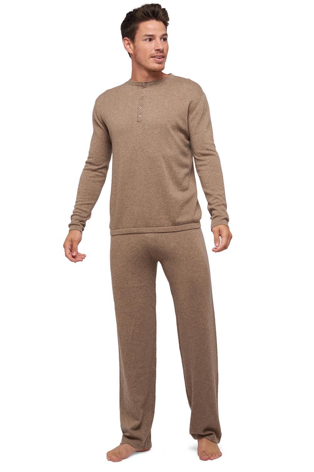Cachemire accessoires homewear adam natural brown 3xl