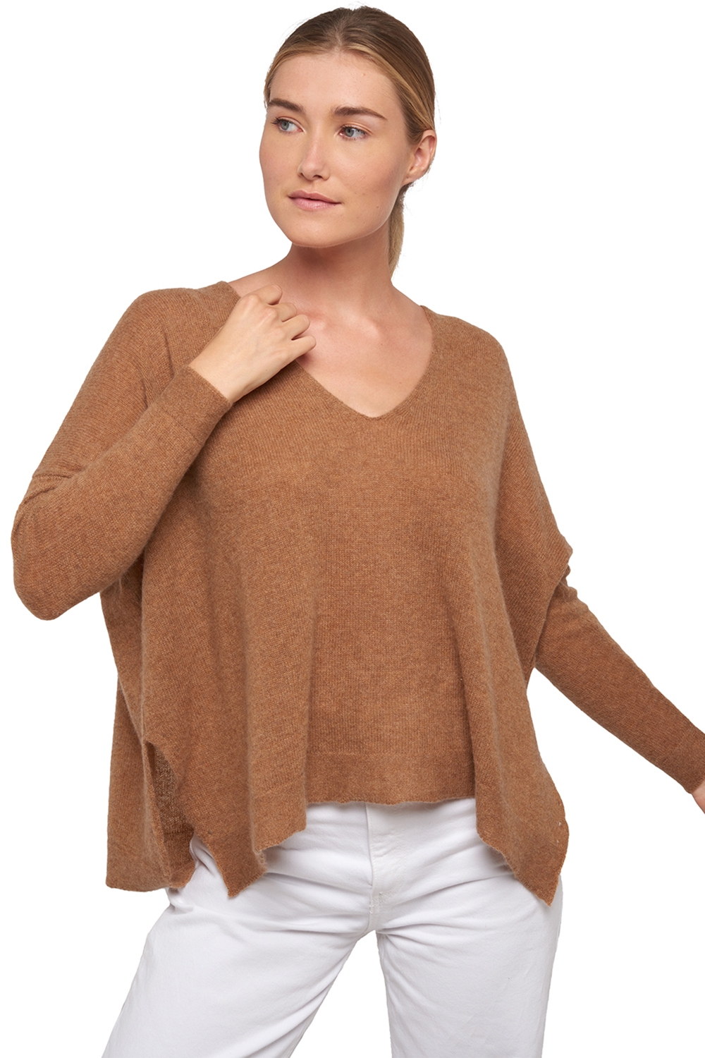 Cachemire pull femme biscarrosse camel chine t1