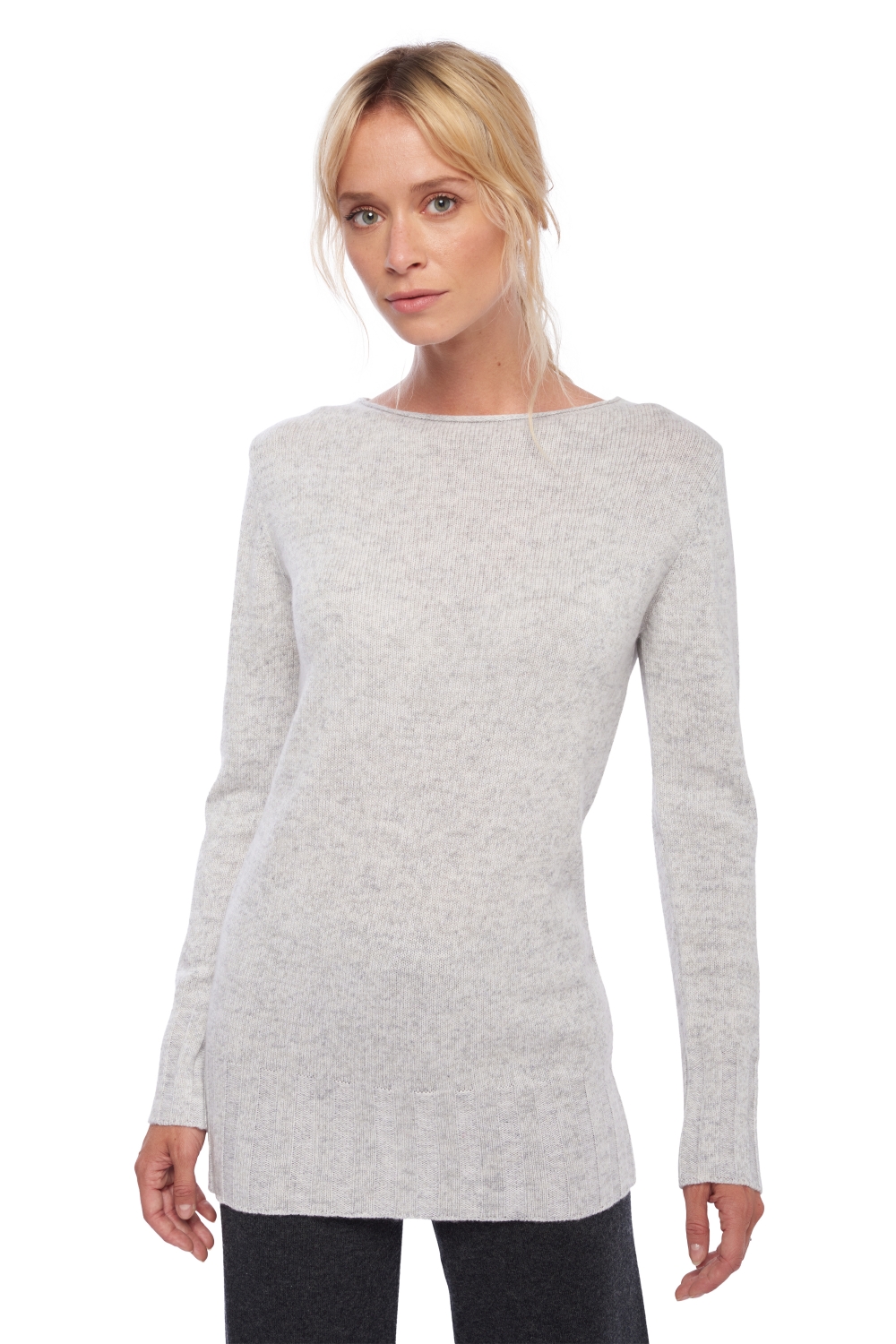 Cachemire pull femme col rond july flanelle chine m