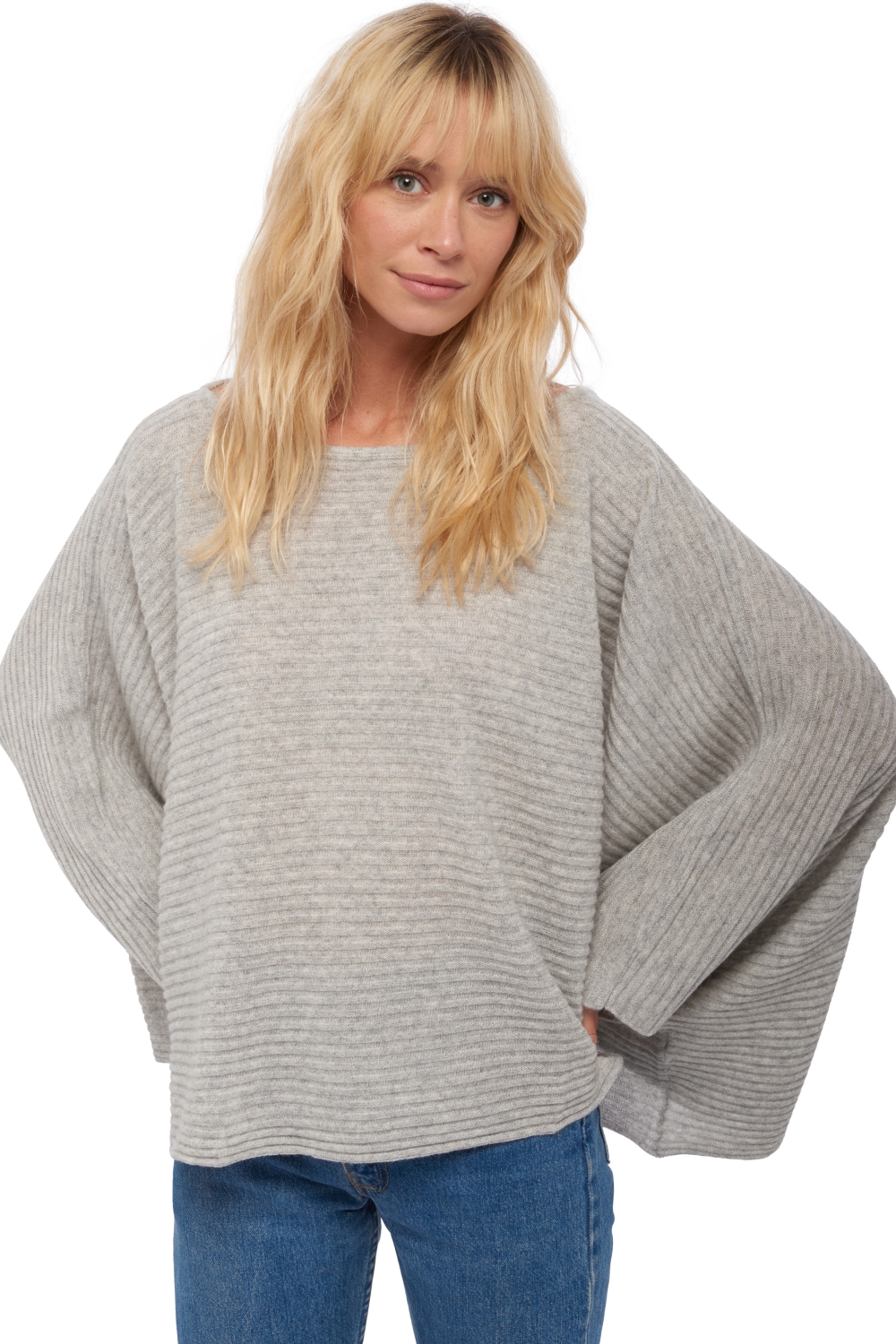 Cachemire pull femme col rond veel flanelle chine m