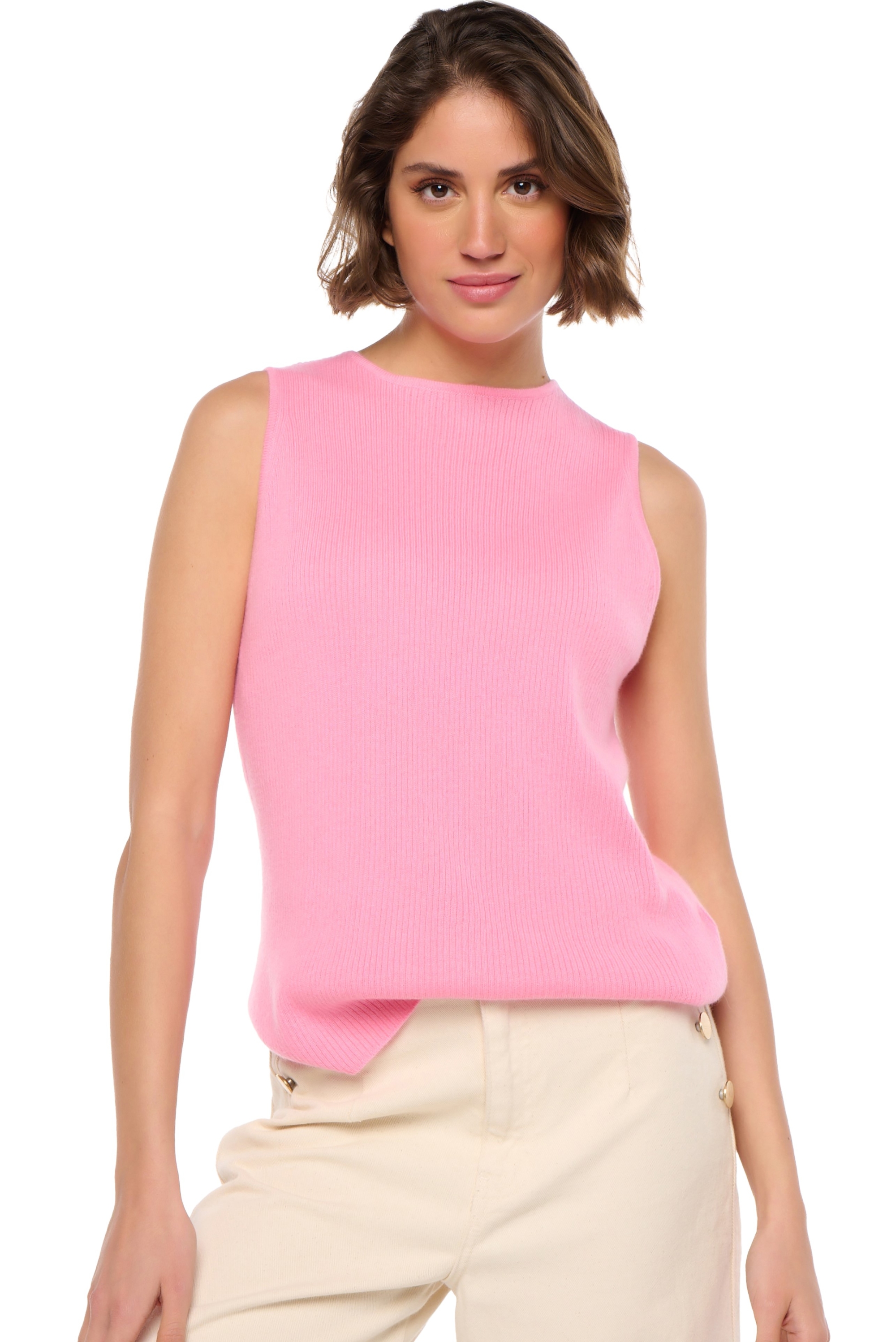 Cachemire pull femme col rond vuppia strawberry ice s