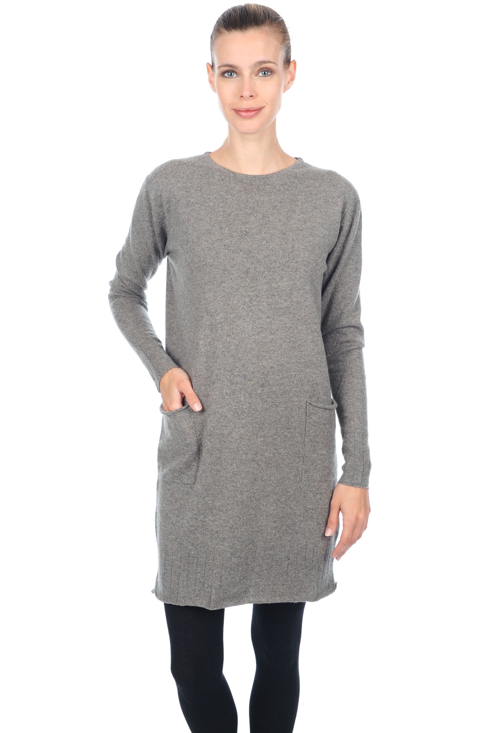 Cachemire pull femme col rond yuna marmotte chine xs