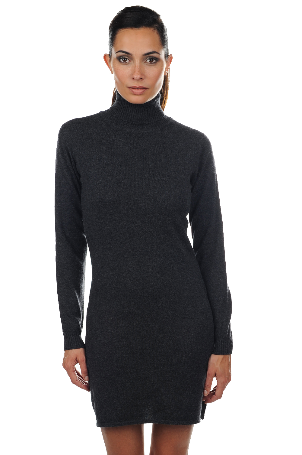 Cachemire pull femme col roule abie anthracite chine l