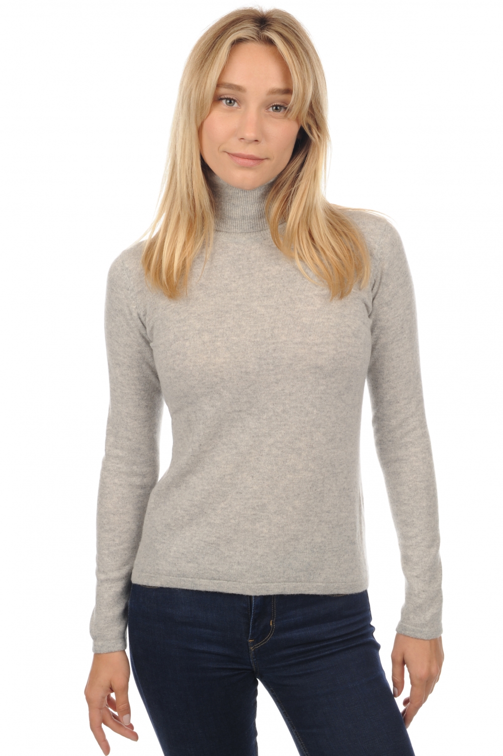 Cachemire pull femme col roule jade flanelle chine m