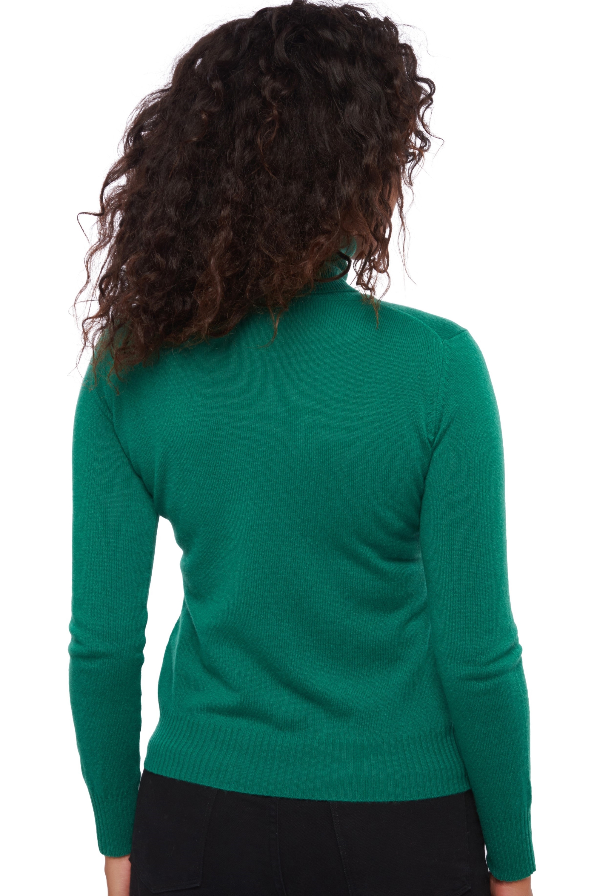 Cachemire pull femme col roule lili vert anglais s
