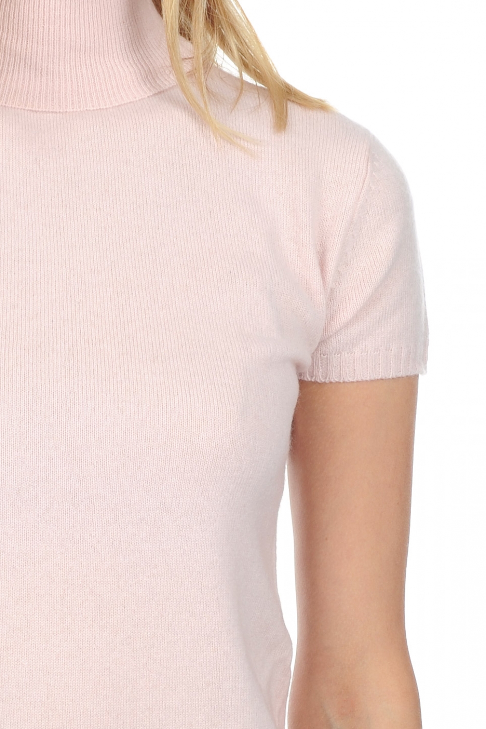 Cachemire pull femme col roule olivia rose pale m