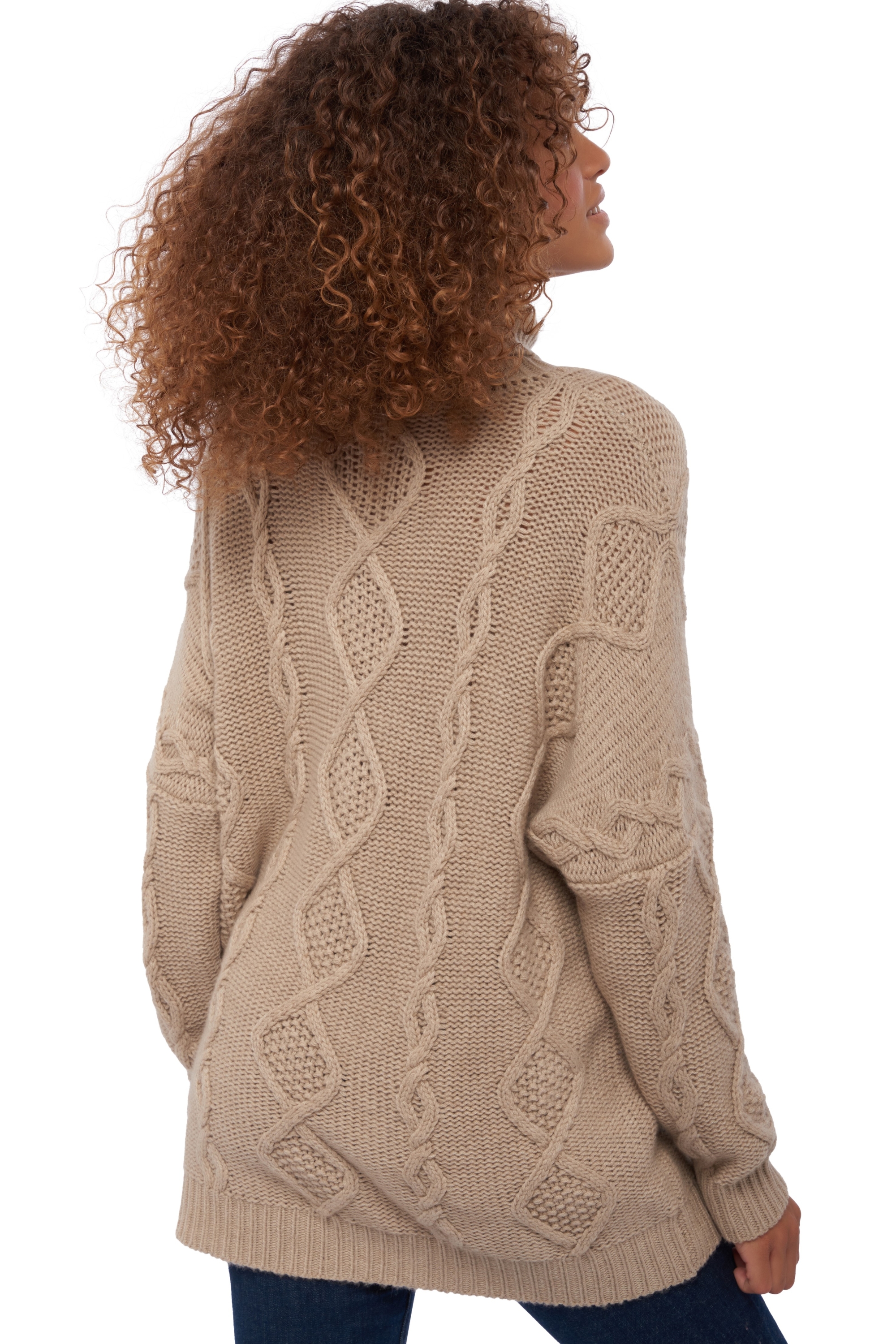 Cachemire pull femme col roule zenith natural stone m