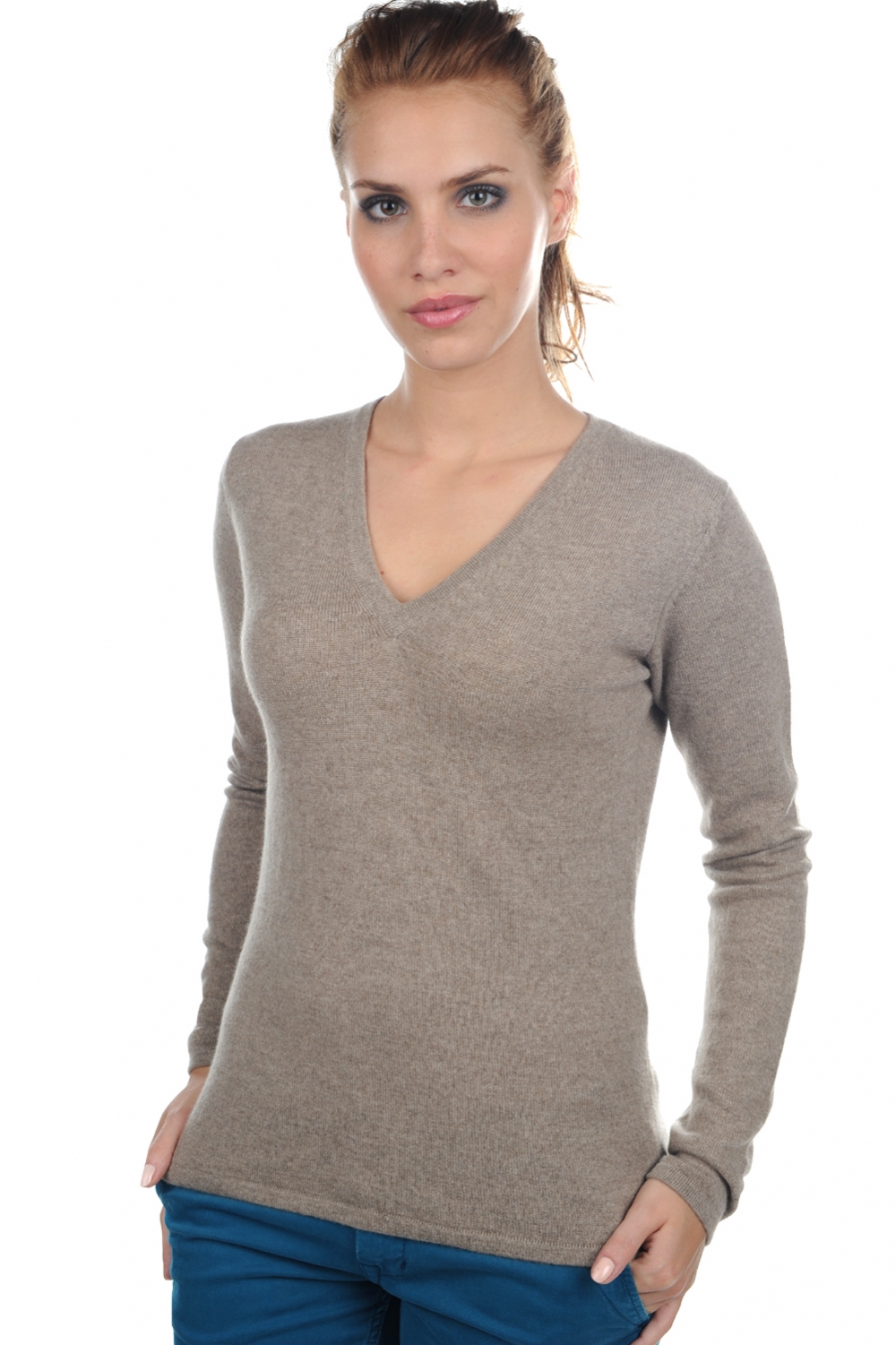 Cachemire pull femme emma natural brown s