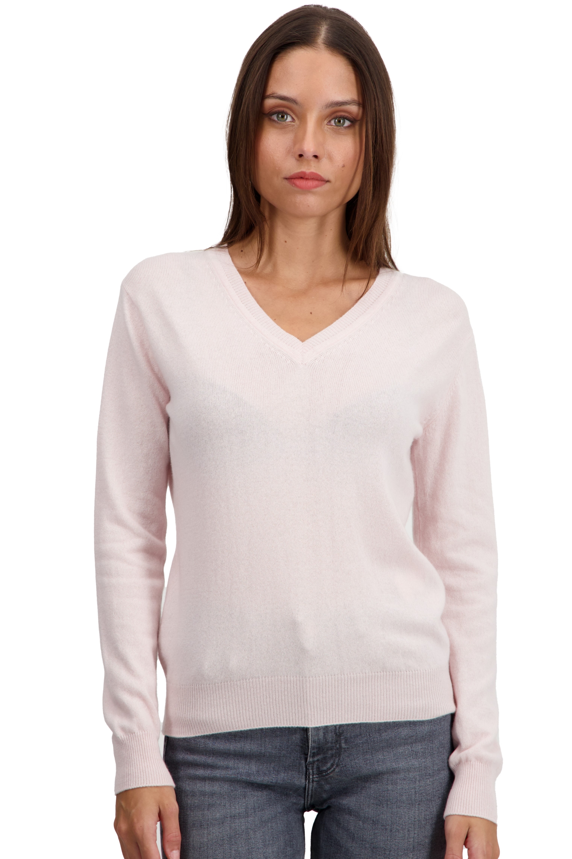 Cachemire pull femme faustine rose pale l
