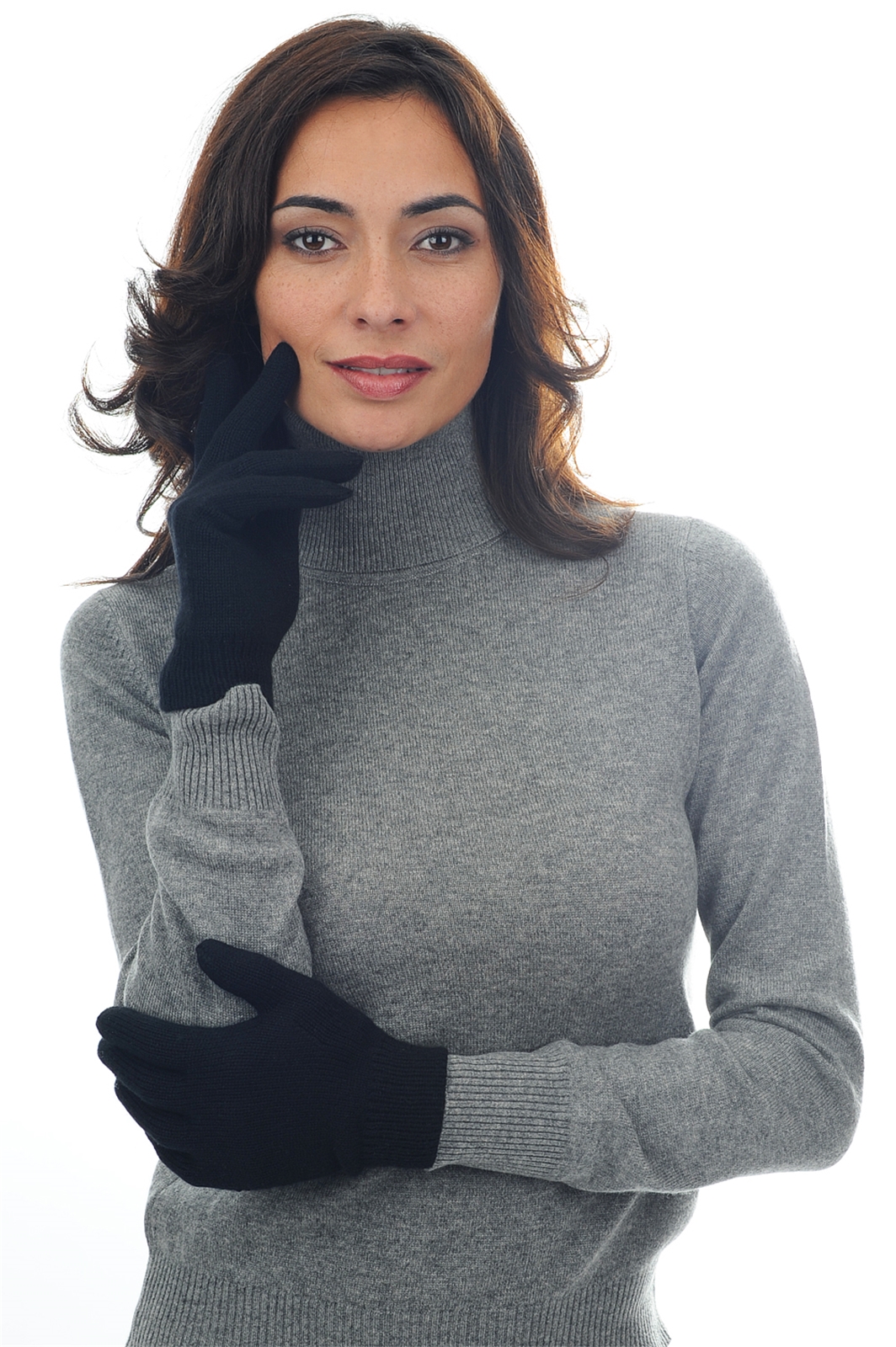 Cachemire pull femme manine noir 22 x 13 cm