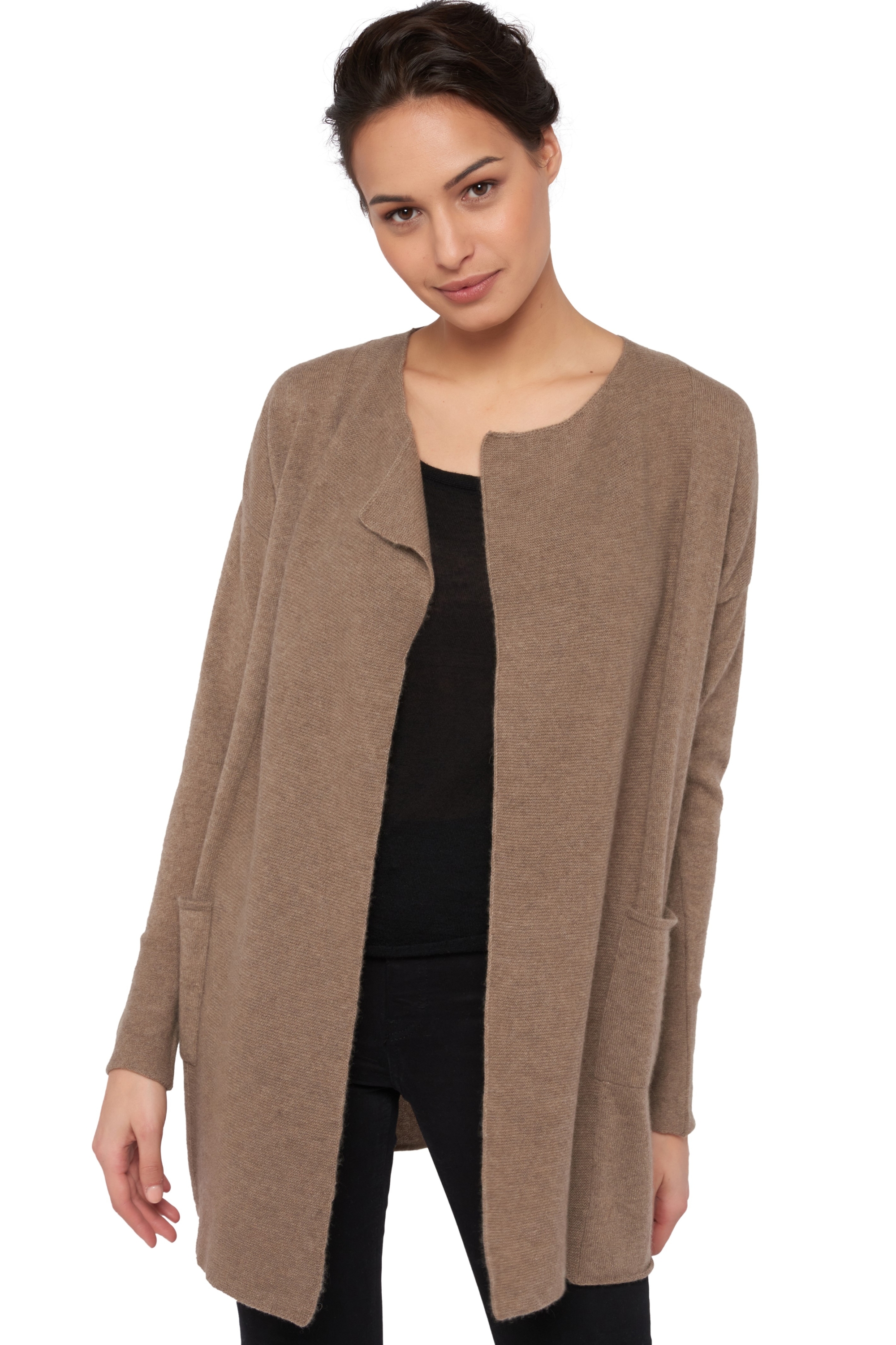 Cachemire pull femme uele natural brown s