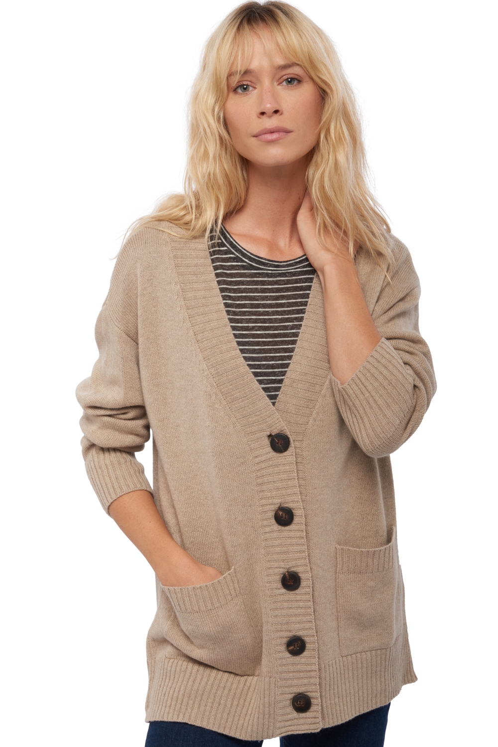 Cachemire pull femme vadena natural stone 3xl