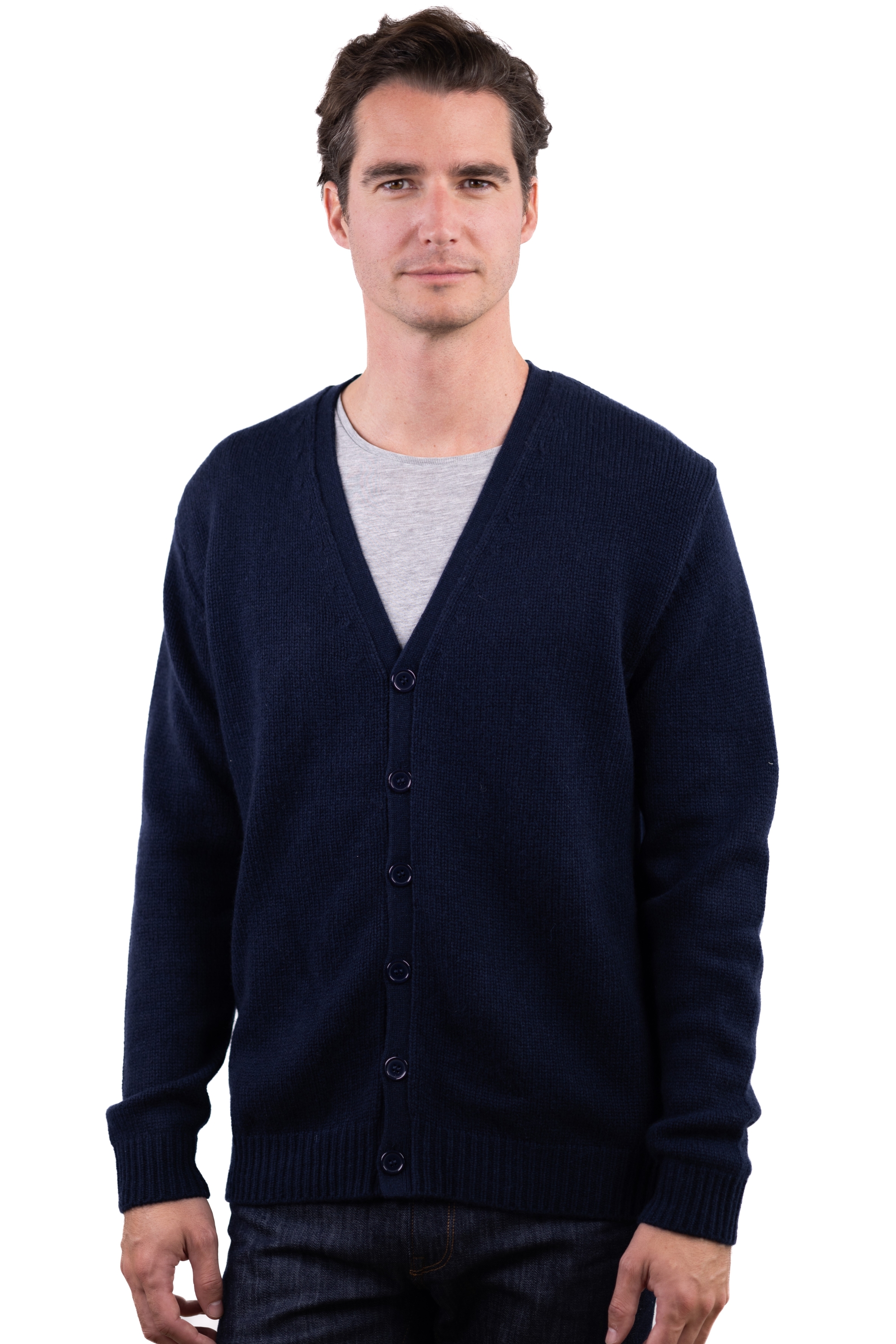 Cachemire pull homme aden marine fonce 2xl