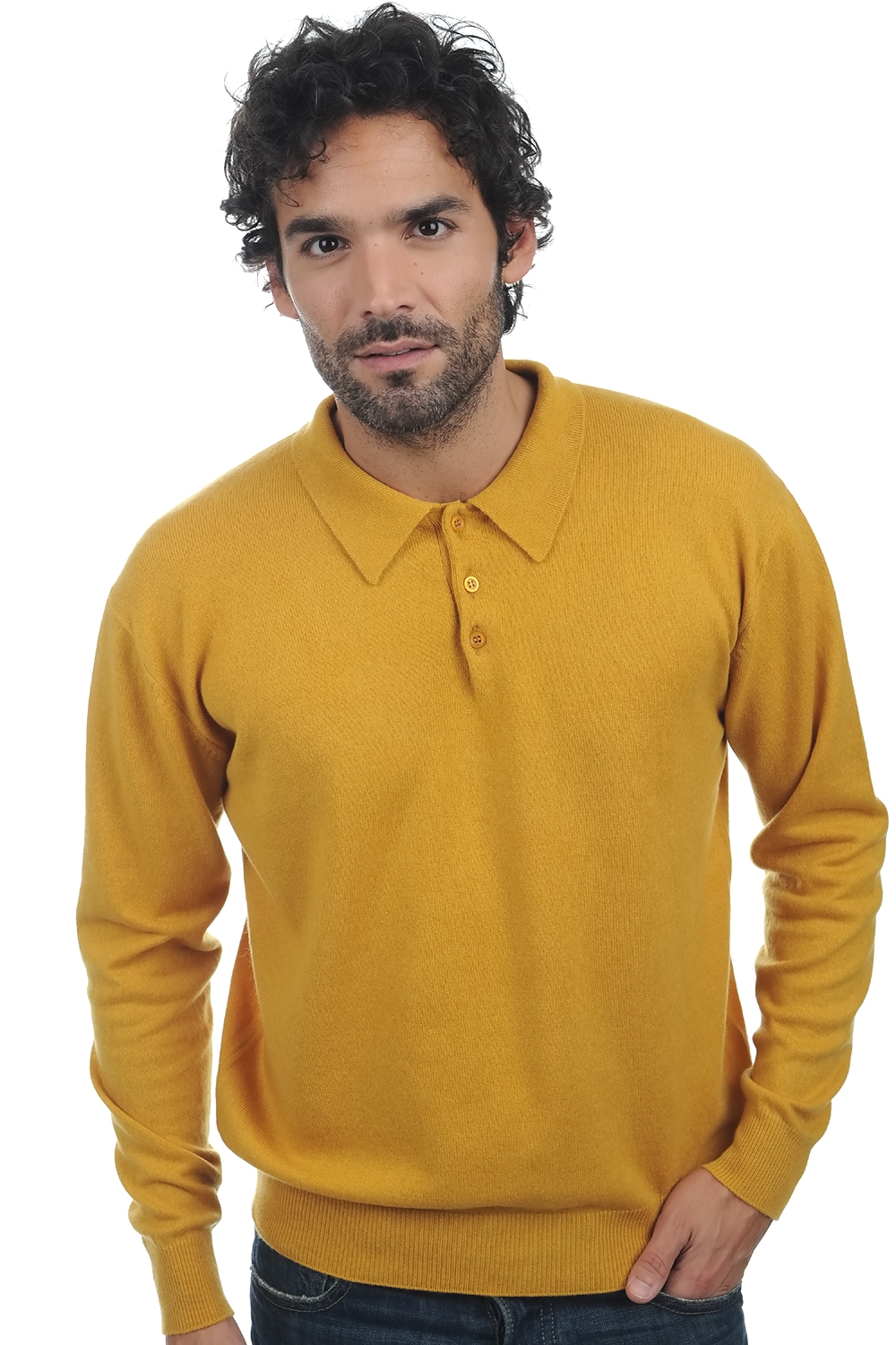 Cachemire pull homme alexandre moutarde xl