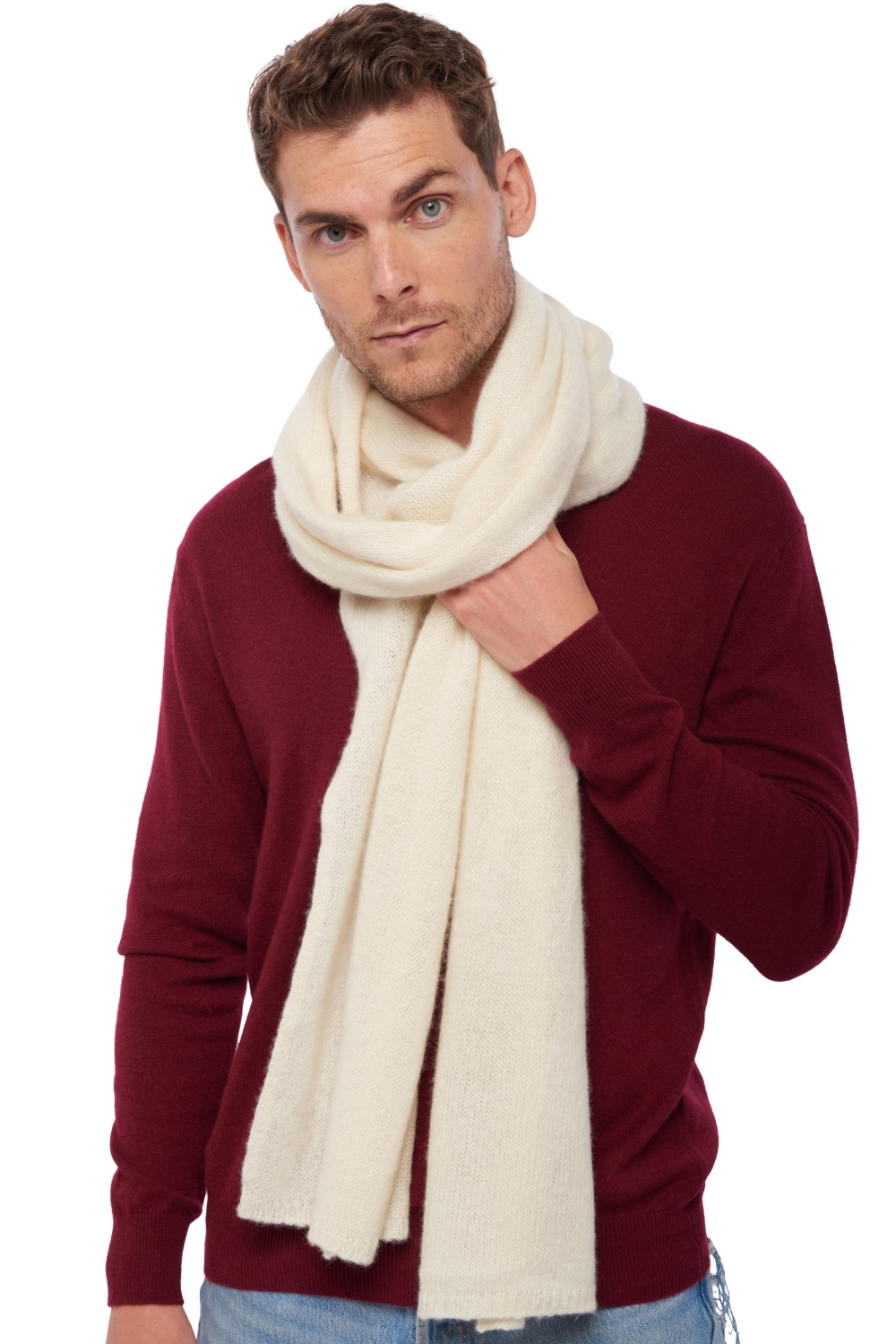 Cachemire pull homme byblos ivory 220 x 38 cm