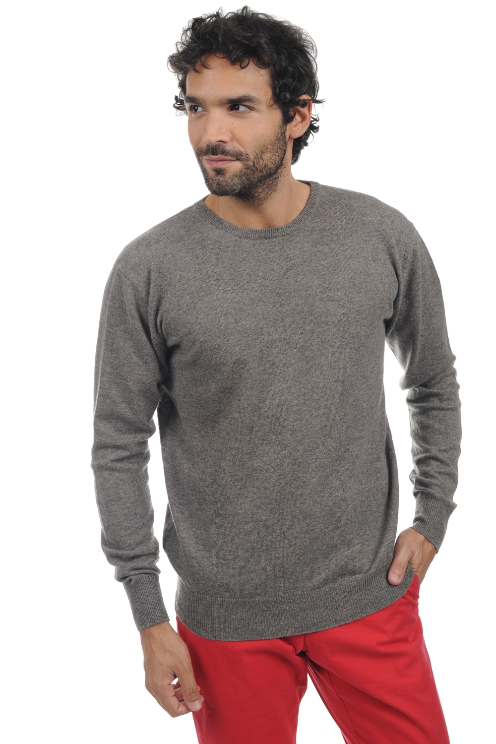 Cachemire pull homme col rond keaton marmotte chine 2xl
