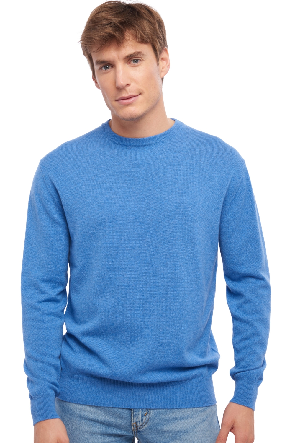 Cachemire pull homme col rond nestor bleu chine xs