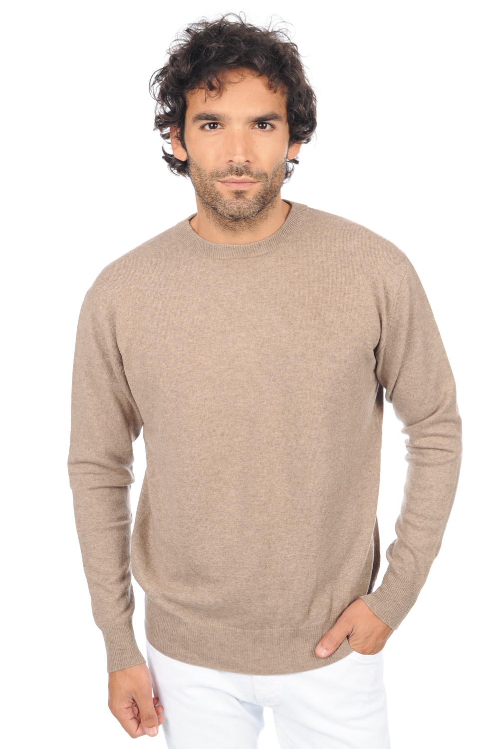 Cachemire pull homme col rond nestor premium dolma natural 4xl