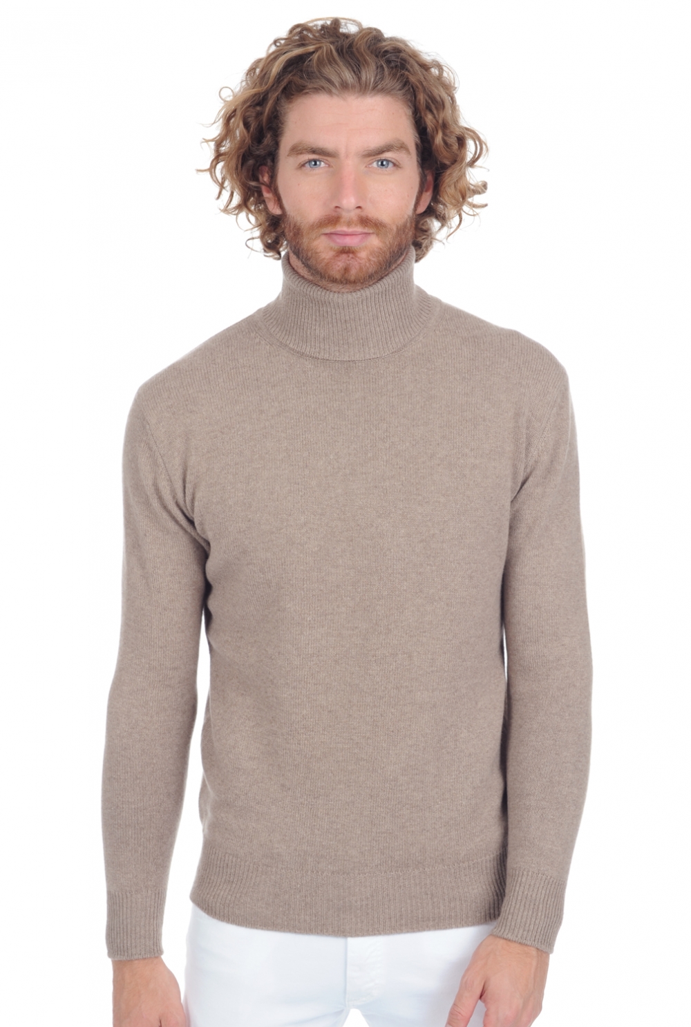 Cachemire pull homme col roule edgar 4f premium dolma natural xs