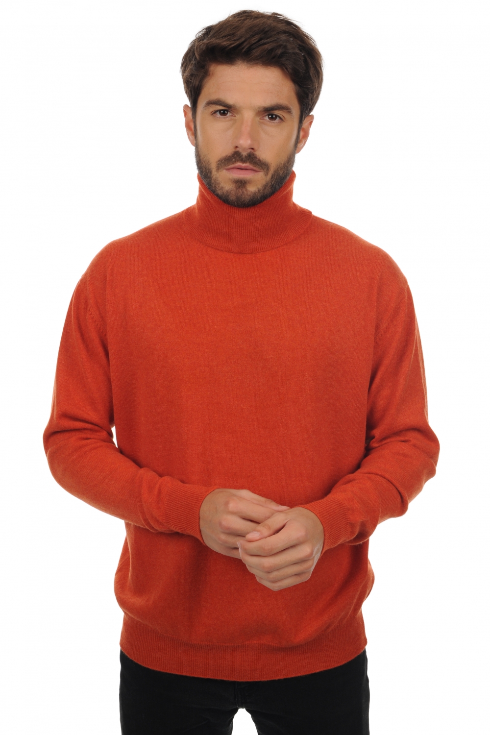 Cachemire pull homme col roule edgar paprika xs