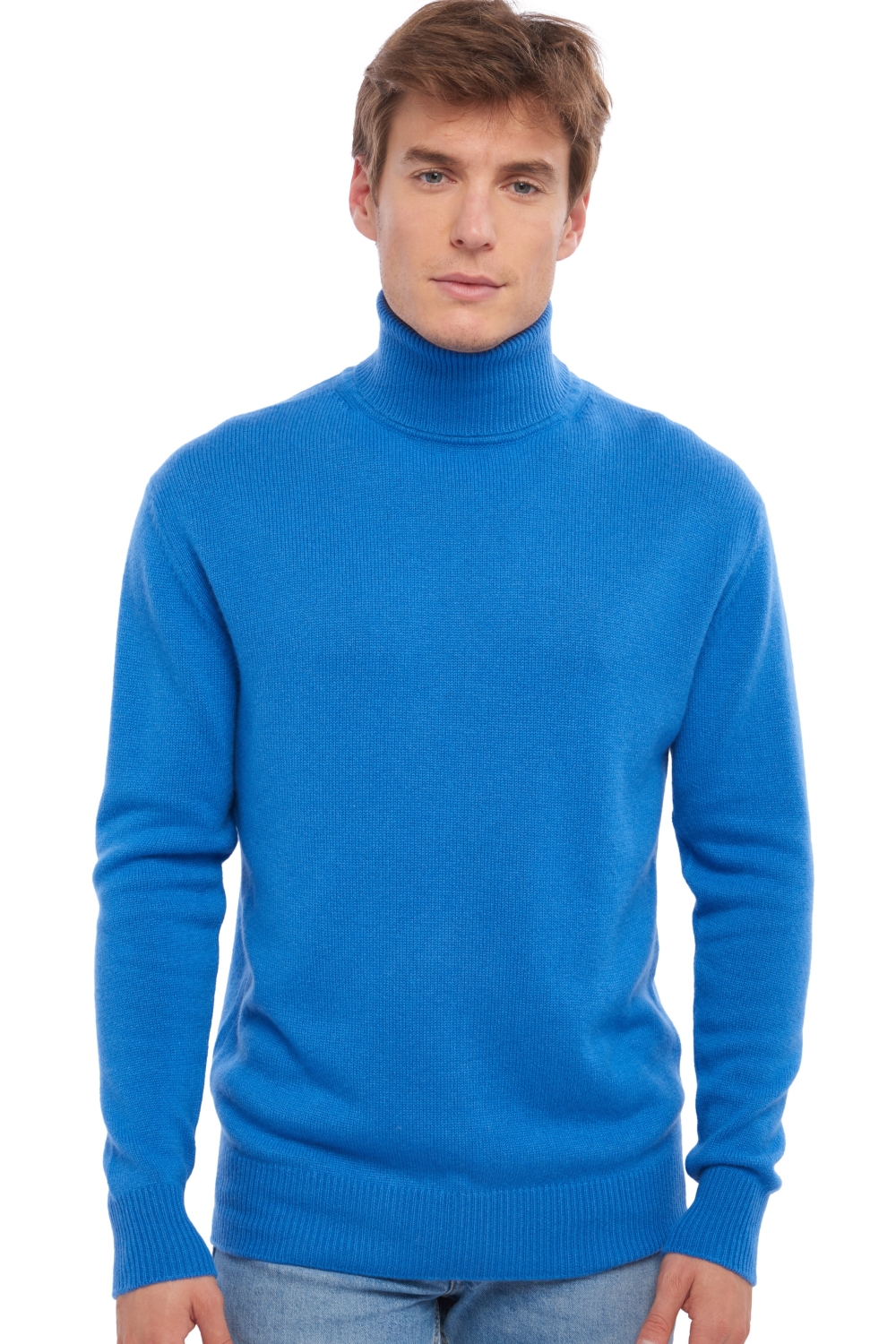 Cachemire pull homme col roule edgar tetbury blue xs