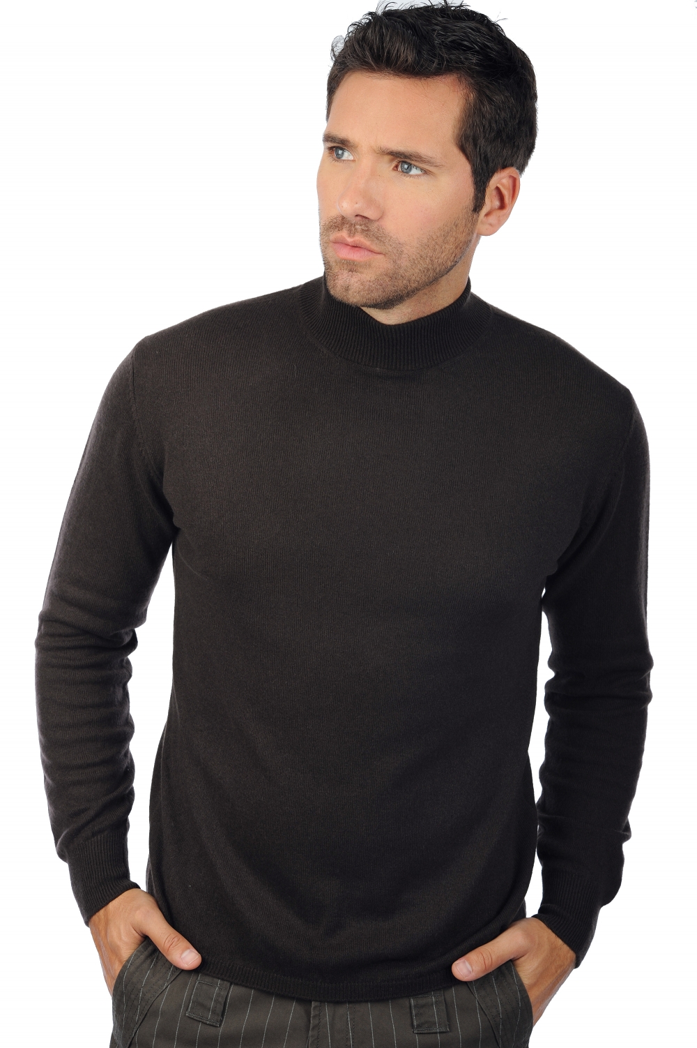 Cachemire pull homme col roule frederic capuccino 3xl