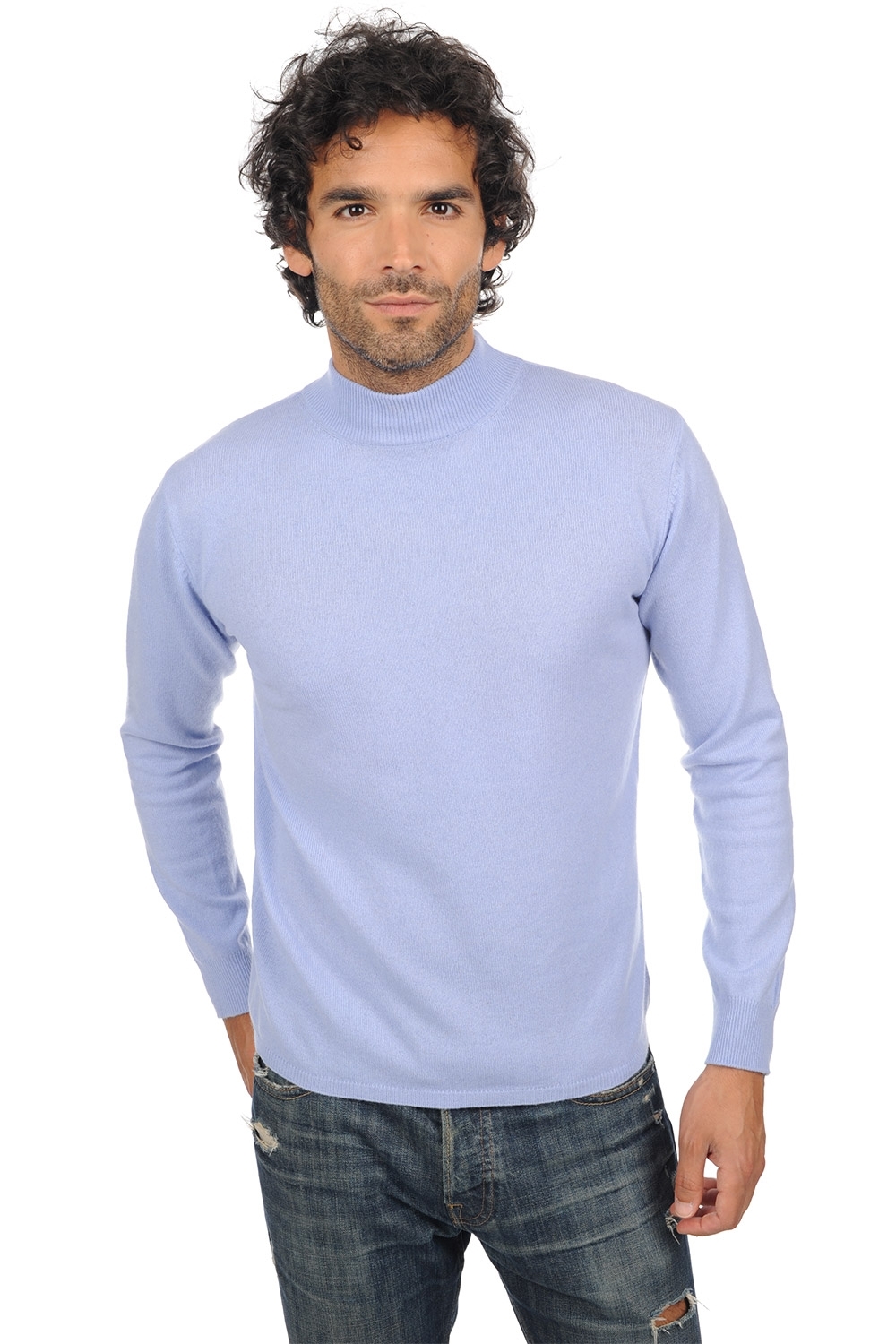 Cachemire pull homme col roule frederic ciel xl
