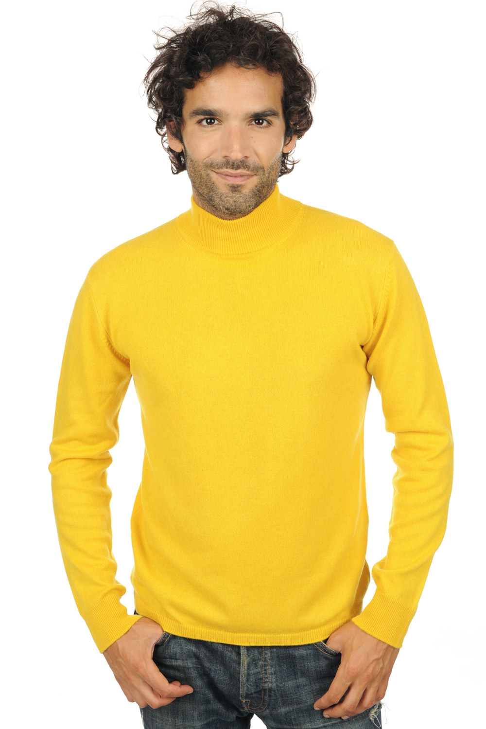 Cachemire pull homme col roule frederic tournesol xs