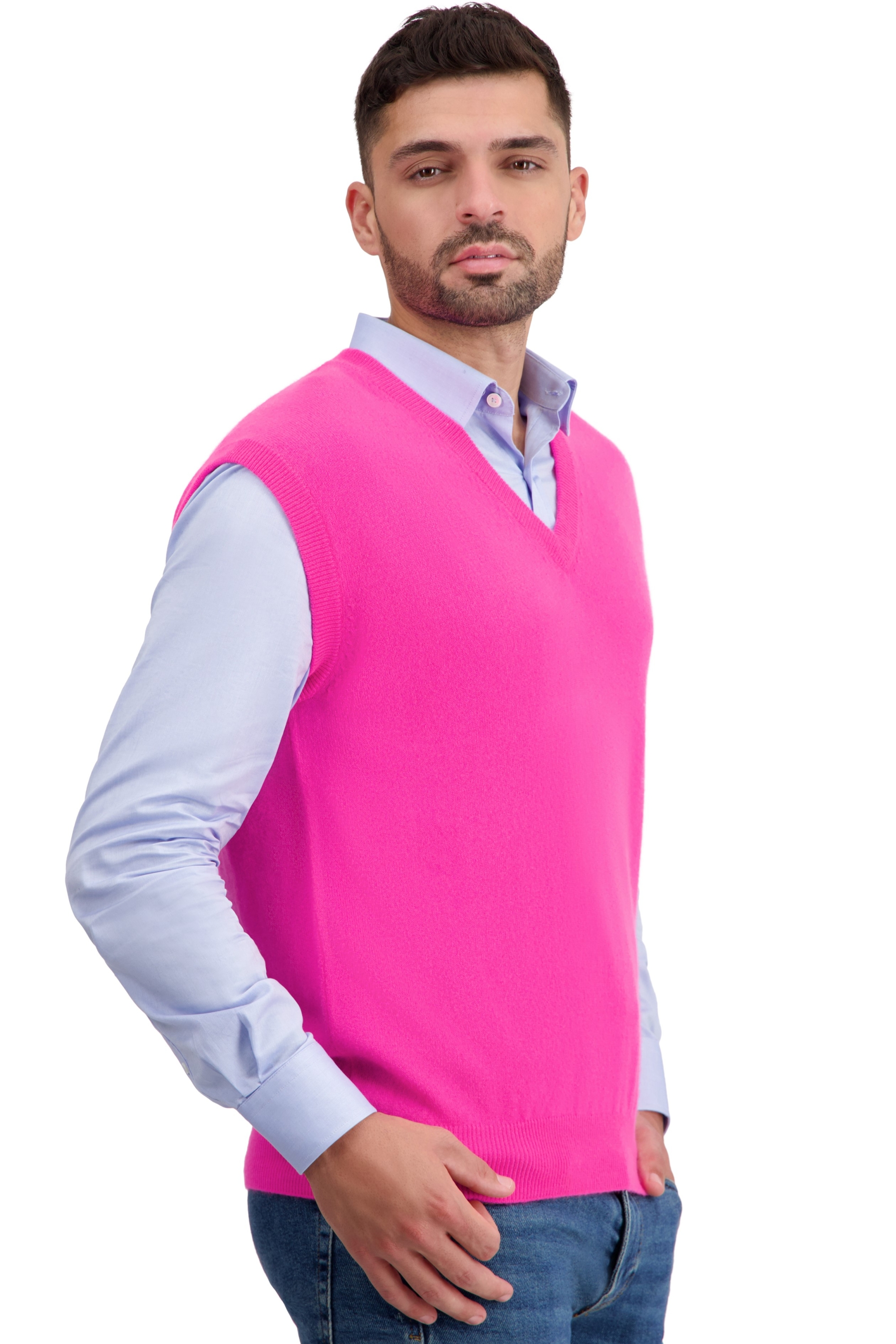 Cachemire pull homme col v balthazar dayglo l