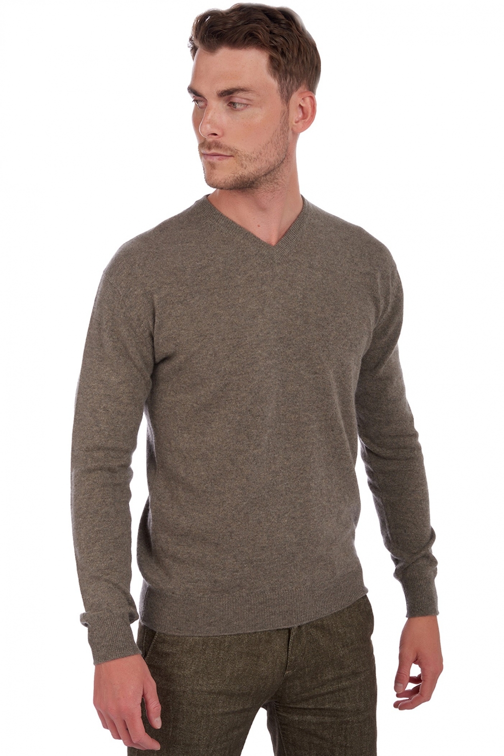 Cachemire pull homme col v gaspard marmotte chine l
