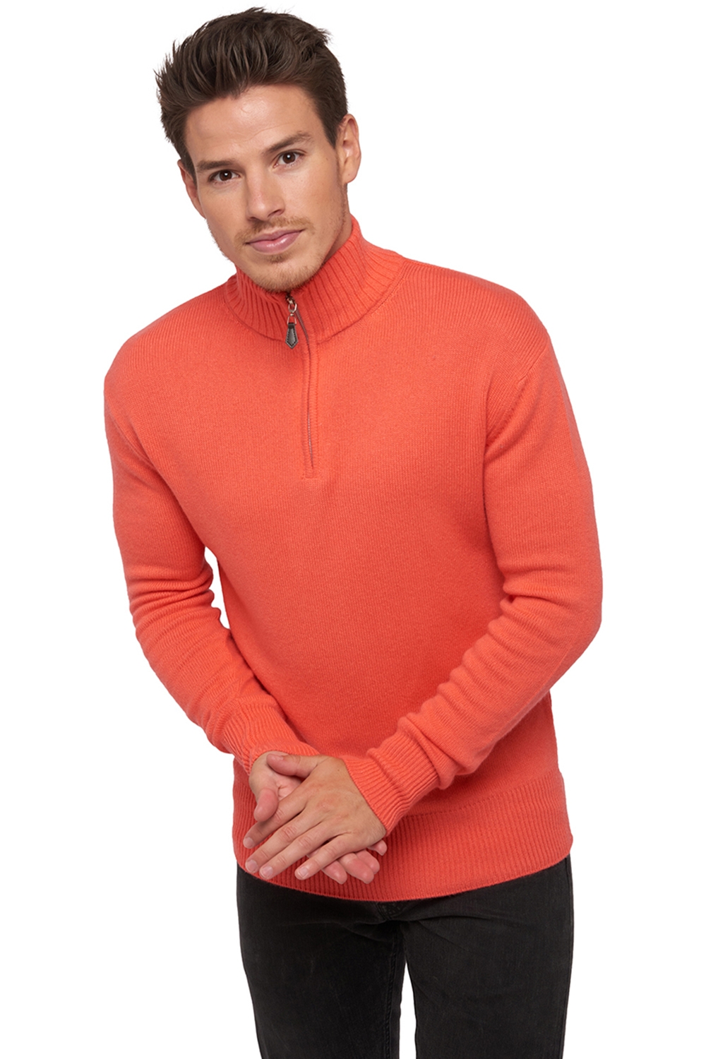 Cachemire pull homme donovan corail lumineux m