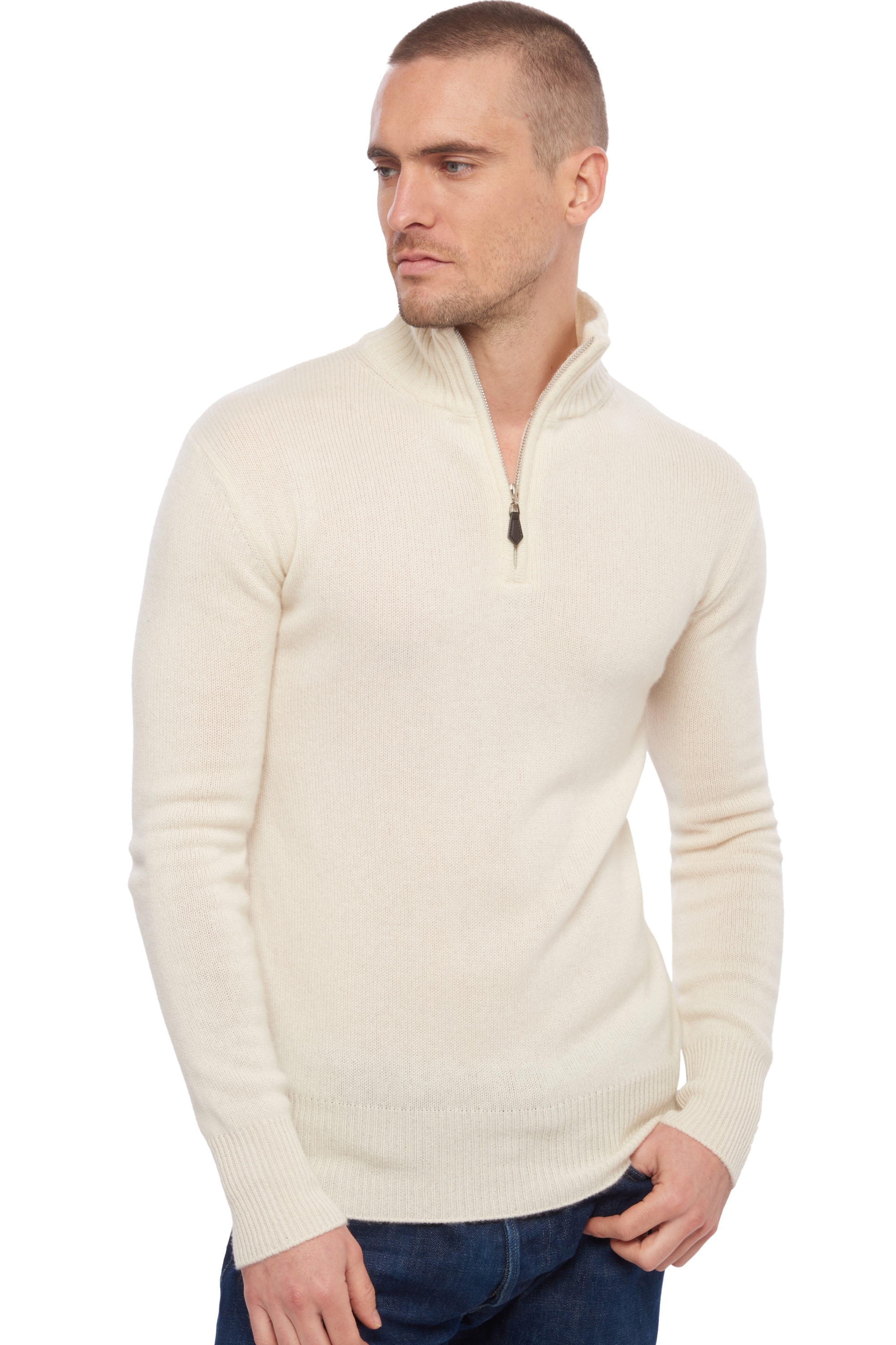 Cachemire pull homme donovan natural ecru s