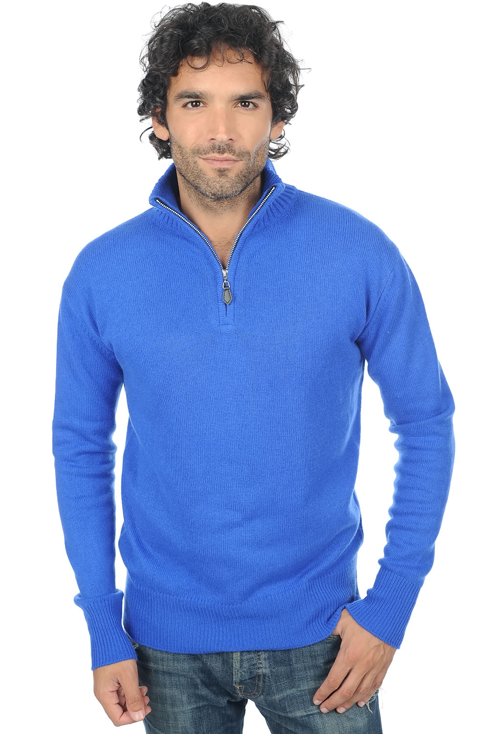 Cachemire pull homme epais donovan bleu lapis 4xl