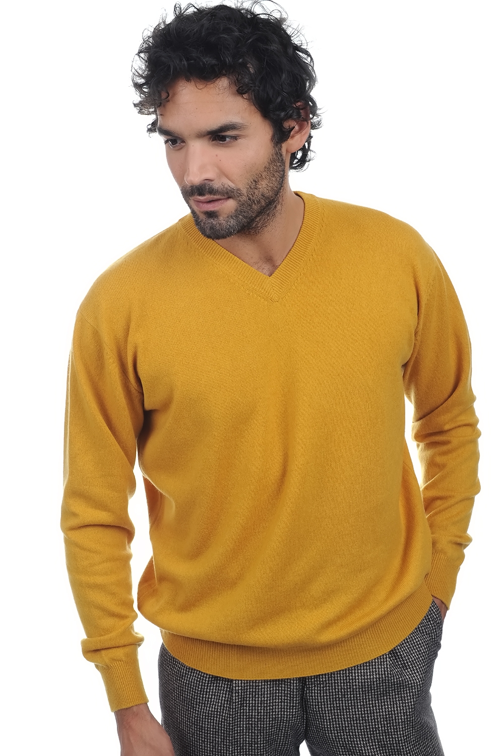 Cachemire pull homme gaspard moutarde s