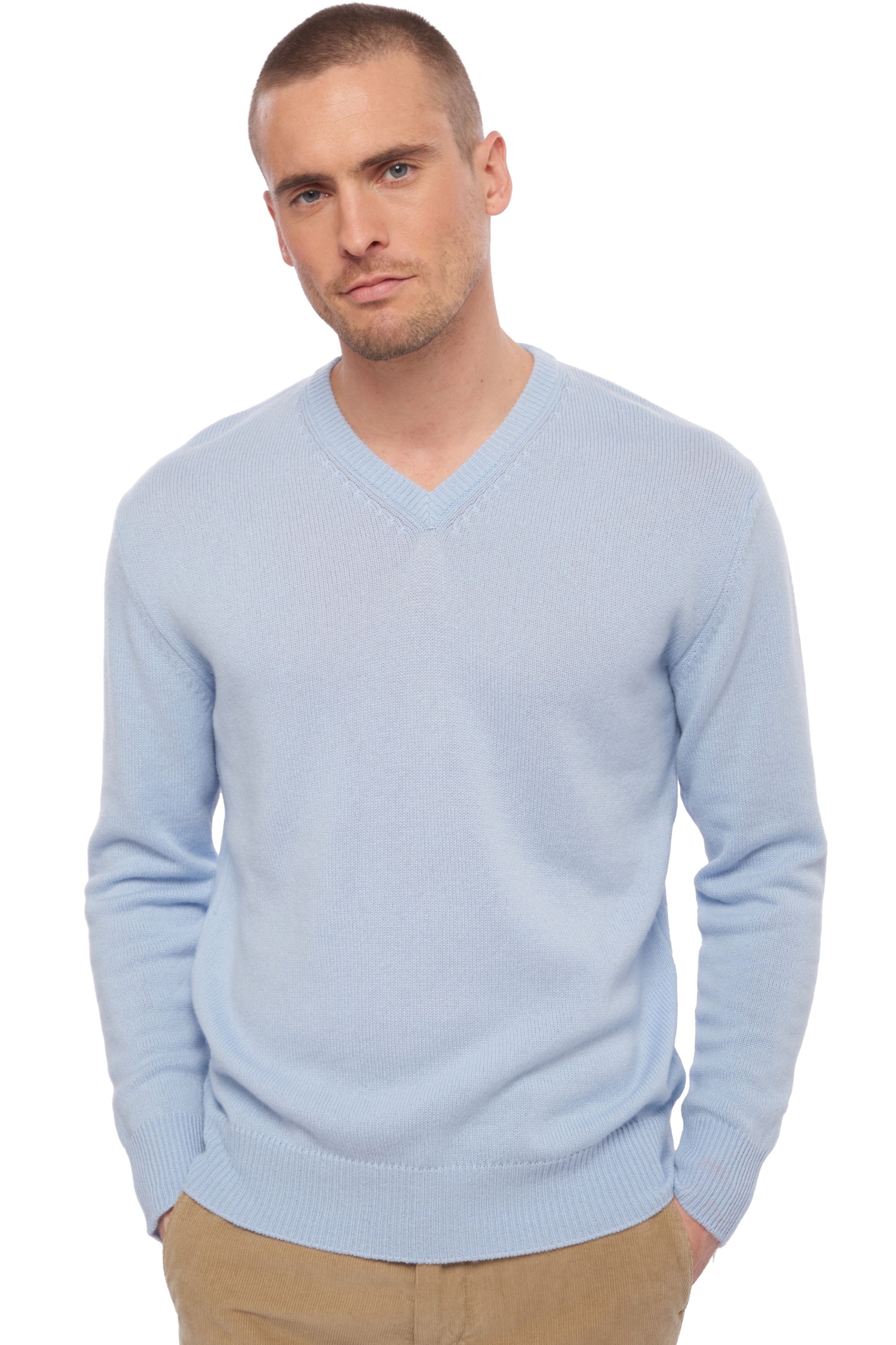 Cachemire pull homme hippolyte 4f ciel xs