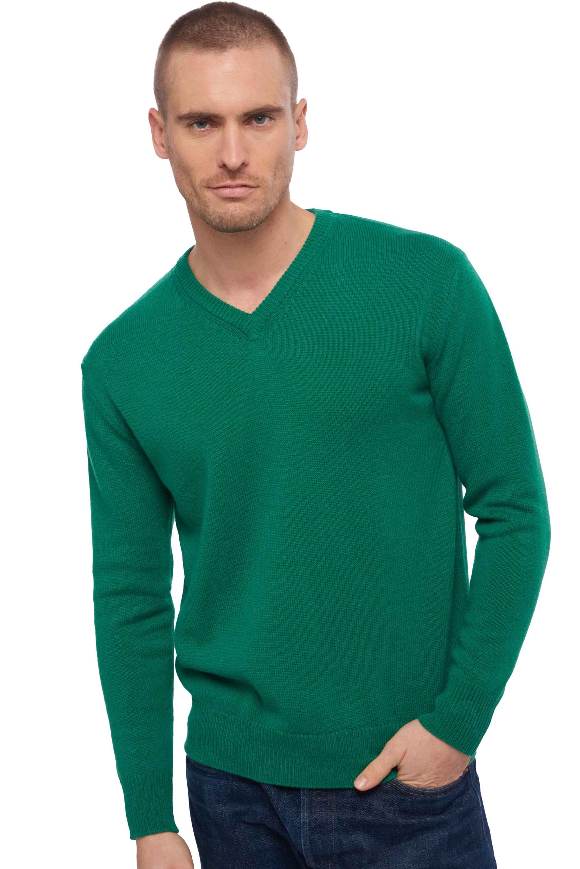 Cachemire pull homme hippolyte 4f vert anglais xs