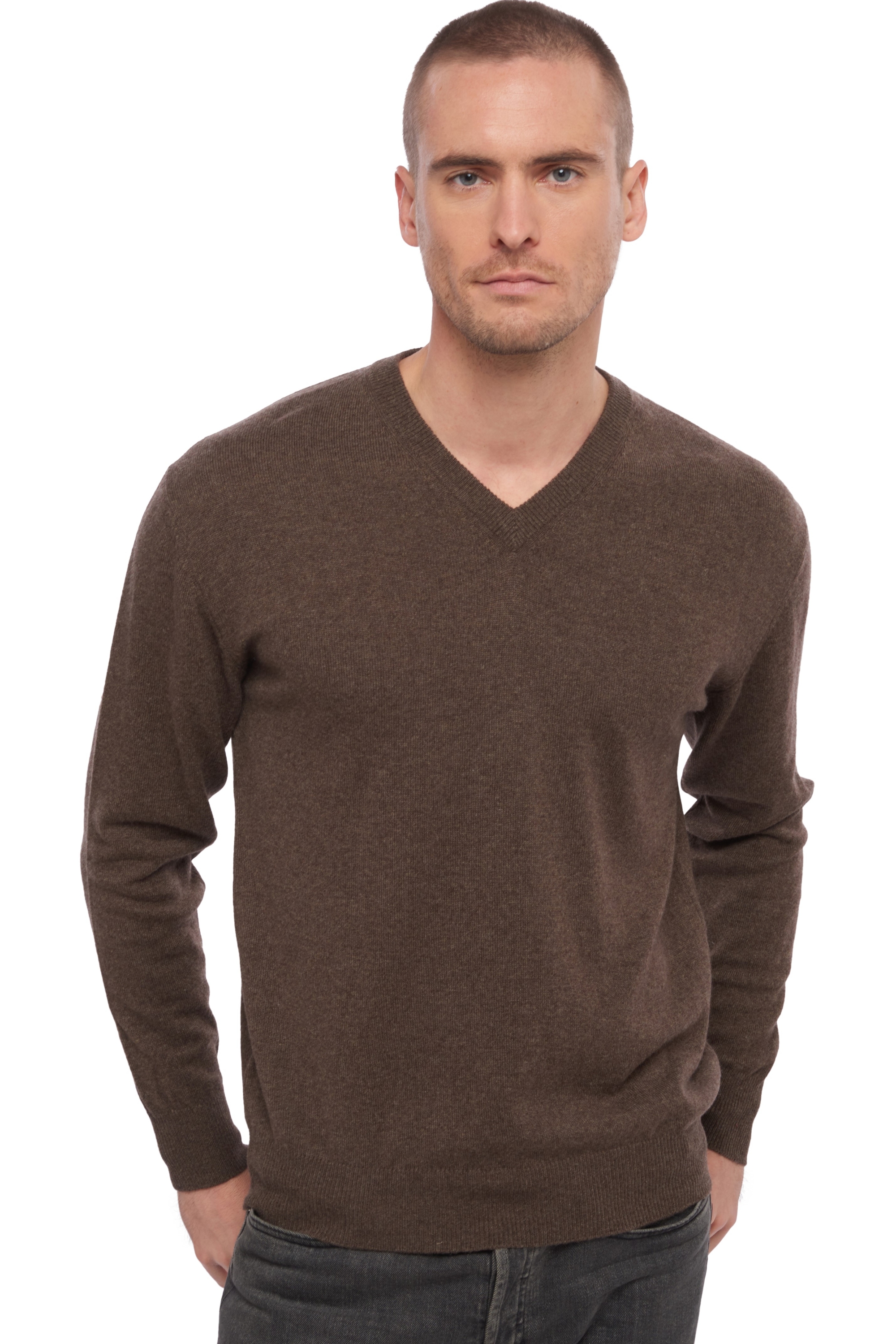 Cachemire pull homme hippolyte marron chine 4xl