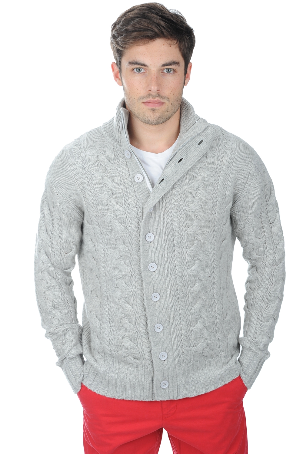 Cachemire pull homme loris flanelle chine 2xl