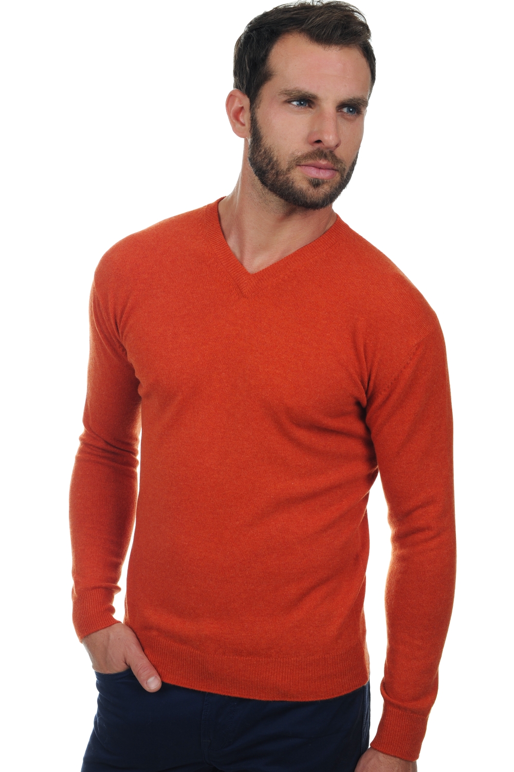Cachemire pull homme maddox paprika l