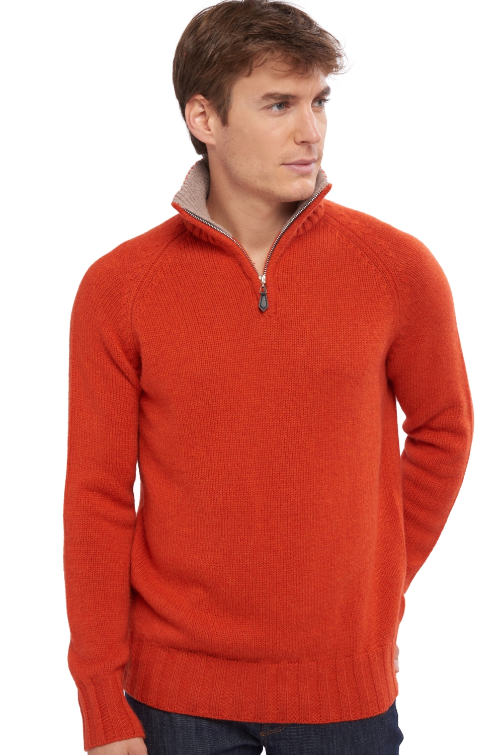 Cachemire pull homme olivier paprika toast 3xl