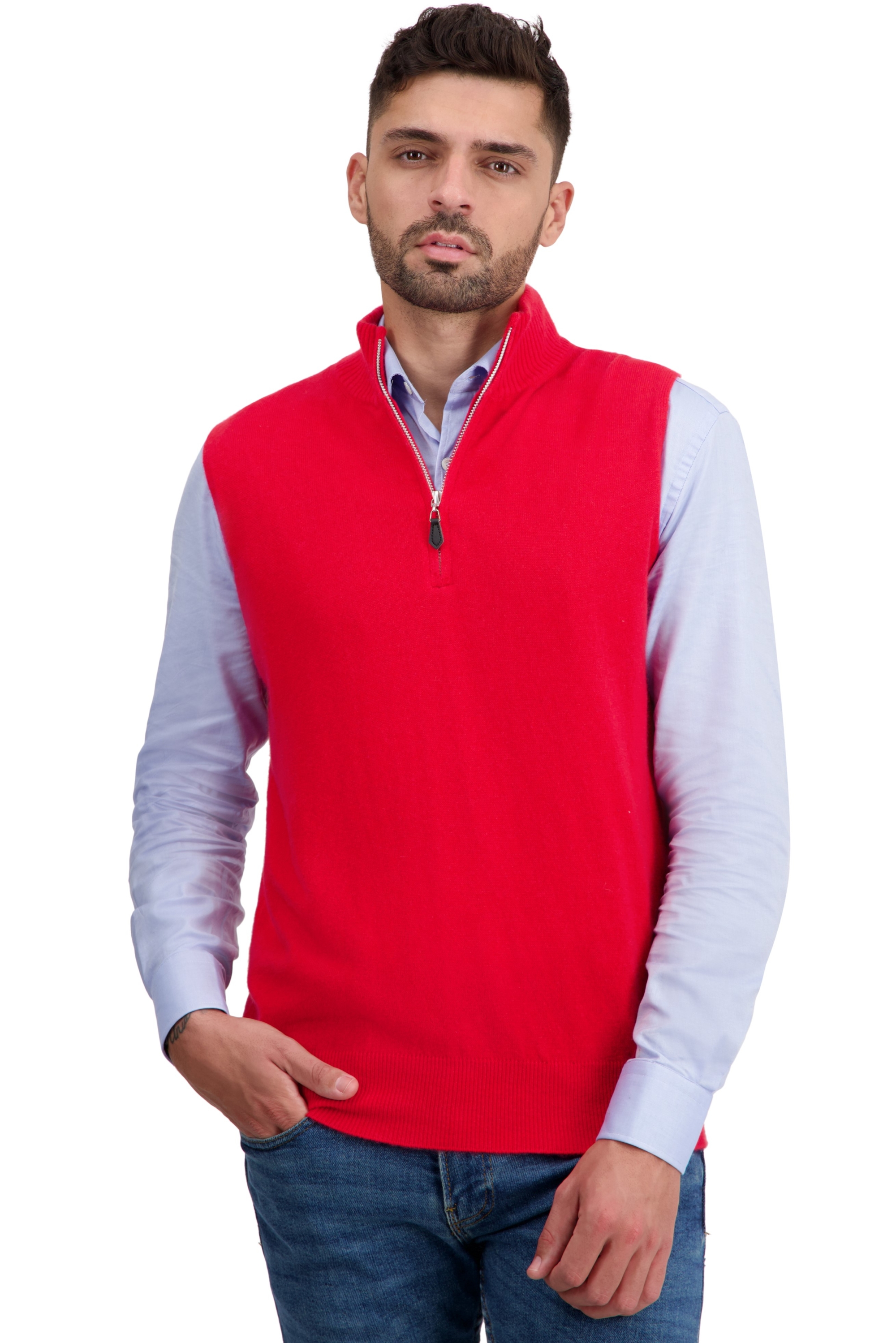 Cachemire pull homme texas rouge m