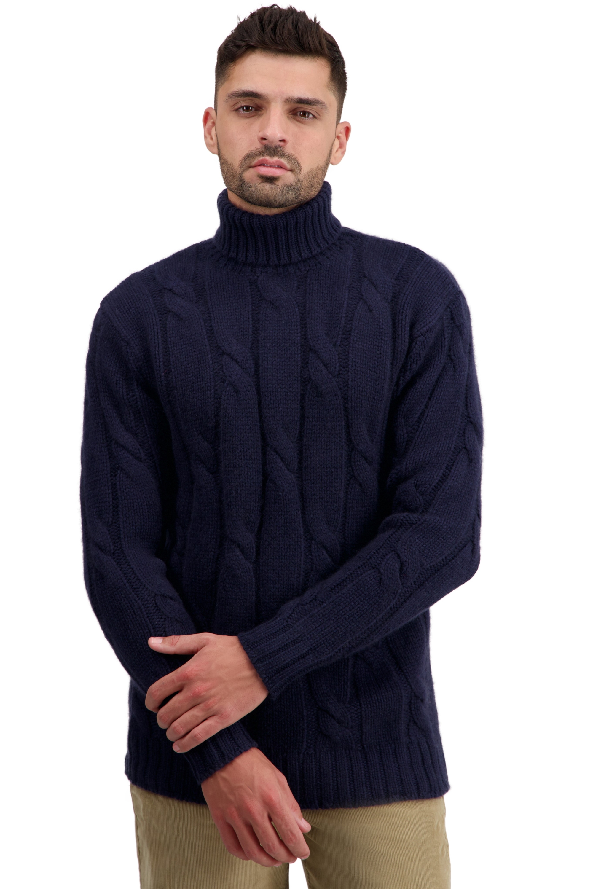 Cachemire pull homme triton marine fonce xs
