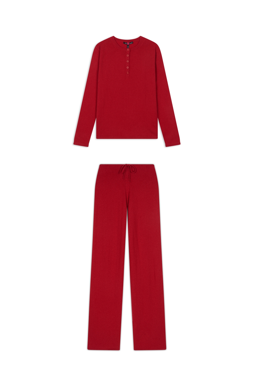 Cachemire pyjama femme loan rouge velours m