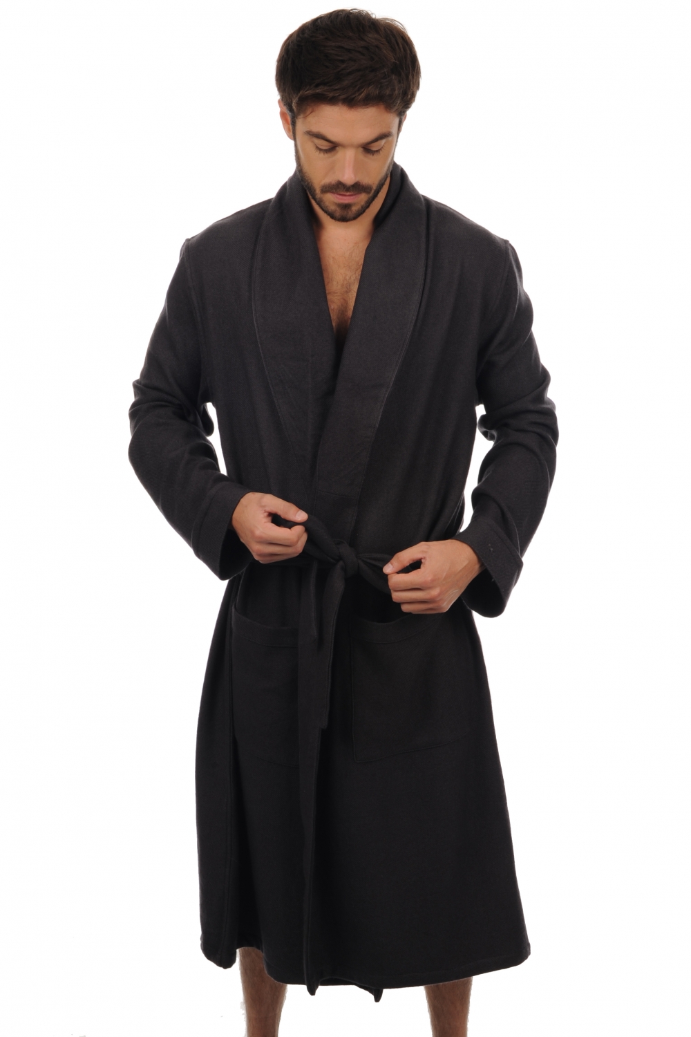 Cachemire robe chambre homme working carbon t2