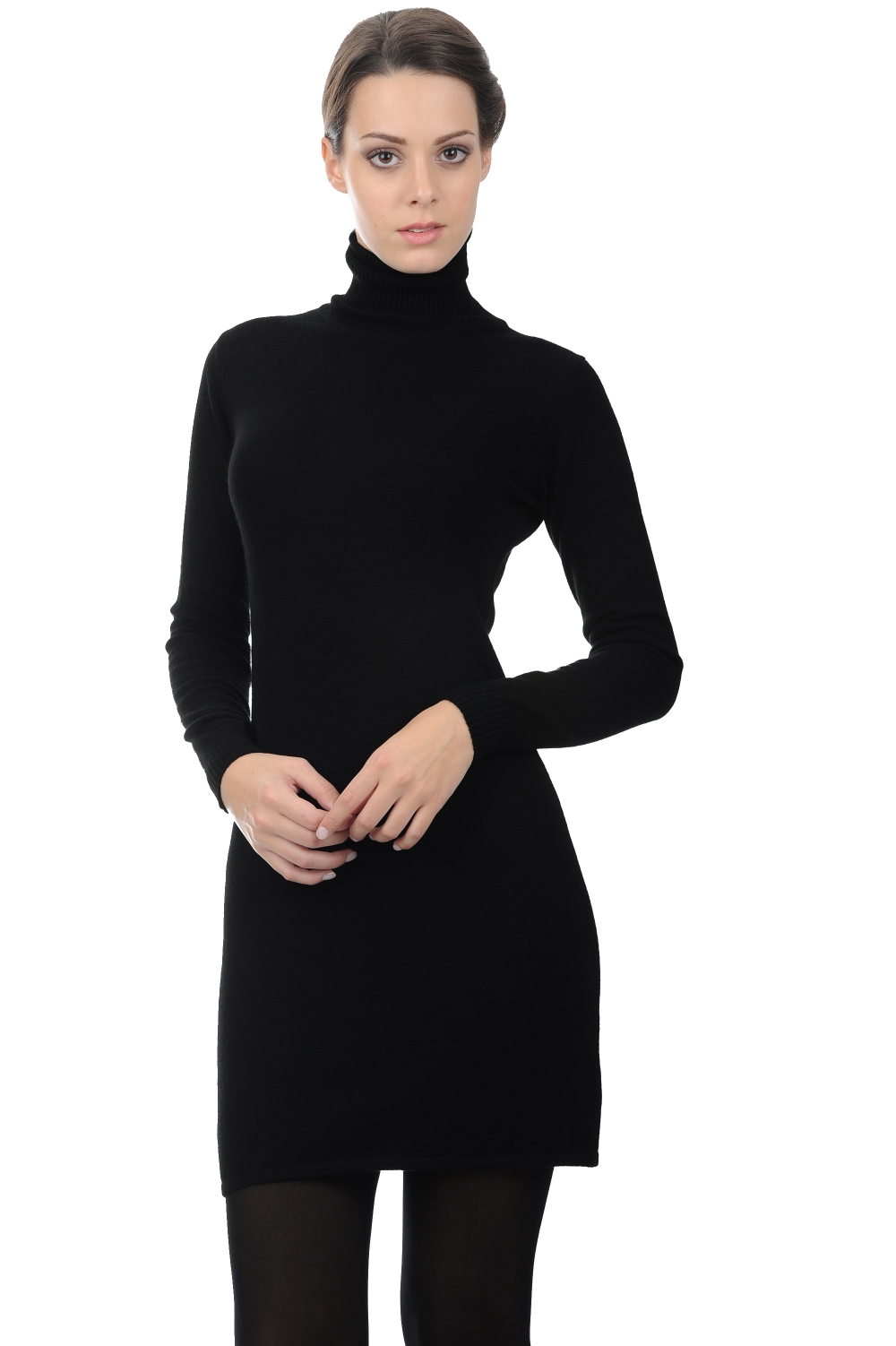 Cachemire robe manteau femme abie noir 3xl