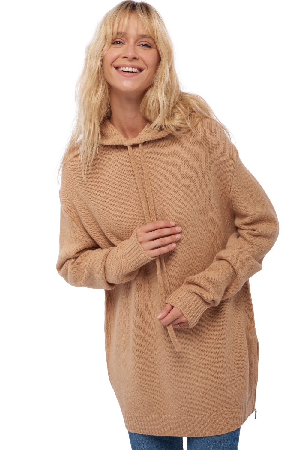 Yak pull femme col rond veria camello xl