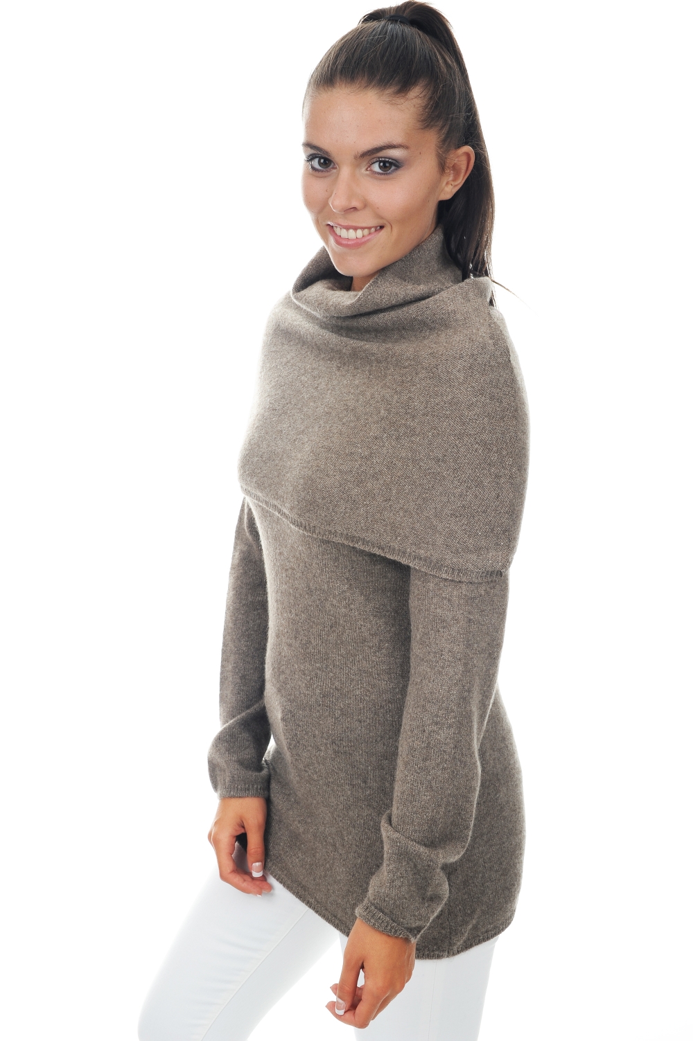 Yak pull femme col roule yness marmotte naturel 3xl